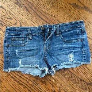 Mossimo Supply Co. Distressed Blue Denim Jean Shorts